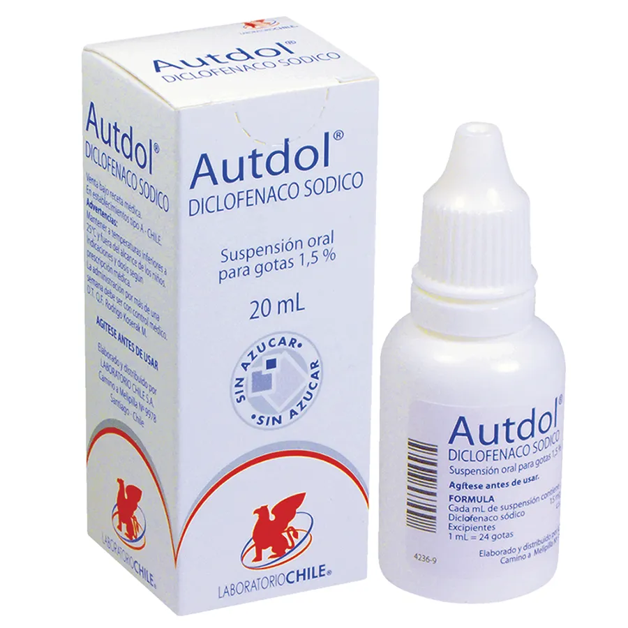 Autdol 15mg  Gotas 20 ml Diclofenaco Sodico