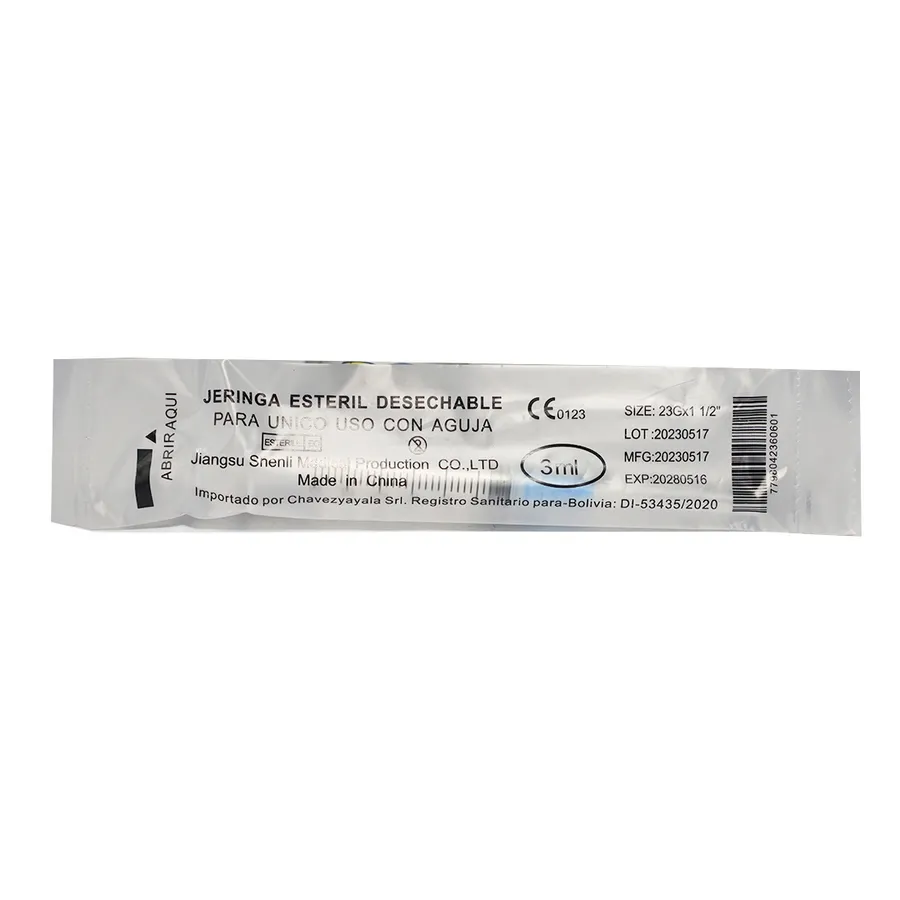 Jeringa Esteril Desechable 3 ml X 1 Und.