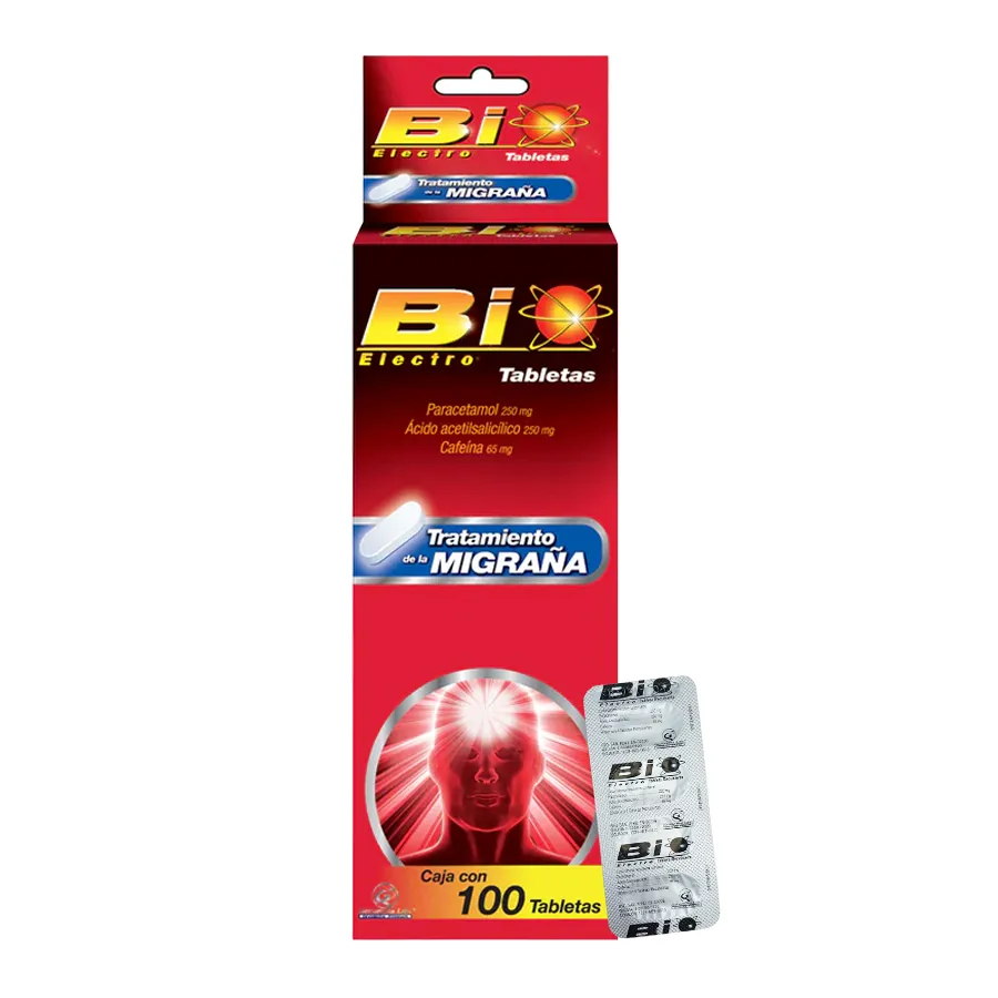 Bio Electro 250 mg/65 mg X Tab. Paracetamol-Cafeína-Ac ...