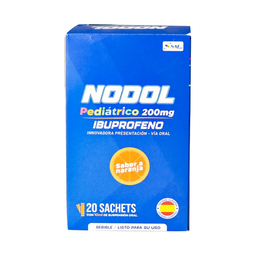Nodol 200mg/10ml X 1 Sachet Sabor Naranja Ibuprofeno