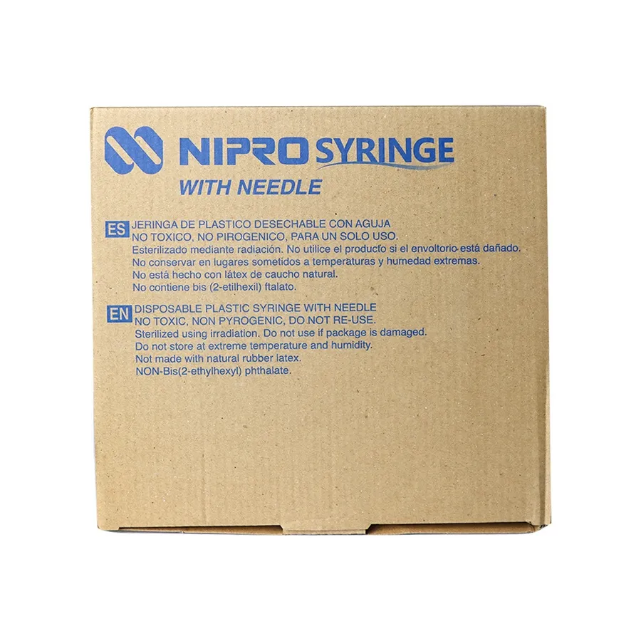 Jeringa 3 ml con Aguja 23G X 1 Nipro