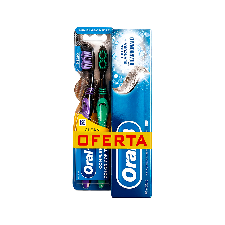 bicarbonato pasta de dientes oral b azul