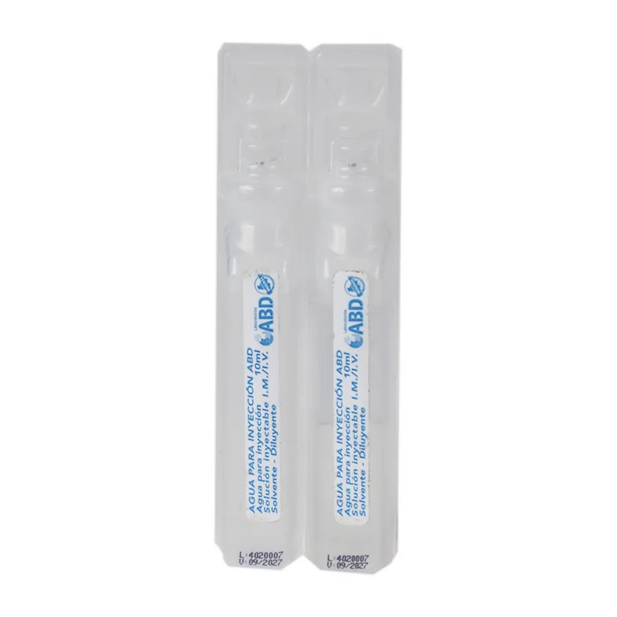 Agua Destilada ABD 10 Ml x Ampolla