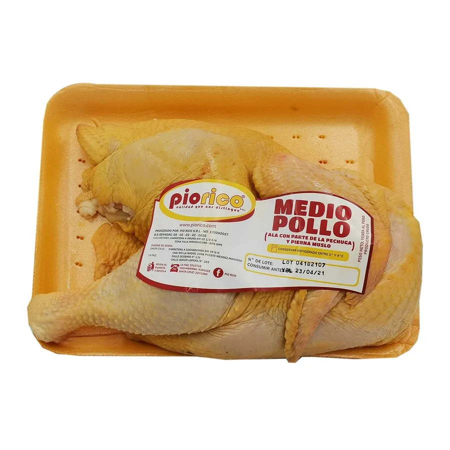 Pio Rico Medio Pollo Pio Rico Bandeja kg | HIPERMAXI OBRAJES | Hipermaxi