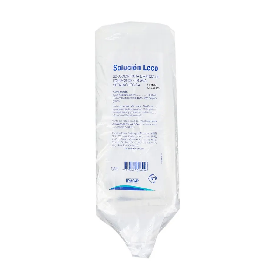 Solucion Leco Agua Destilada Esteril x 1000Ml