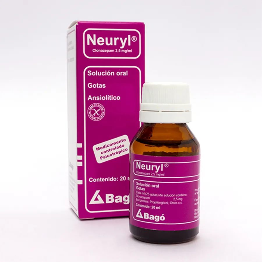 Neuryl 2,5 mg Gota X Frasco 20 ml Clonazepam (Psico)