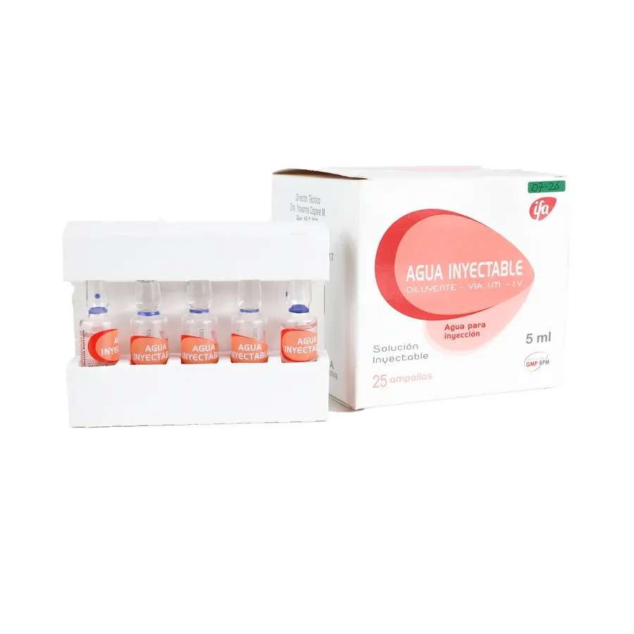 Agua Destilada amp x 5 ml