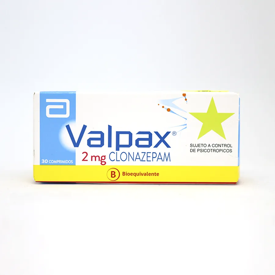 Valpax 2 mg X Comp. Clonazepam (Psico)